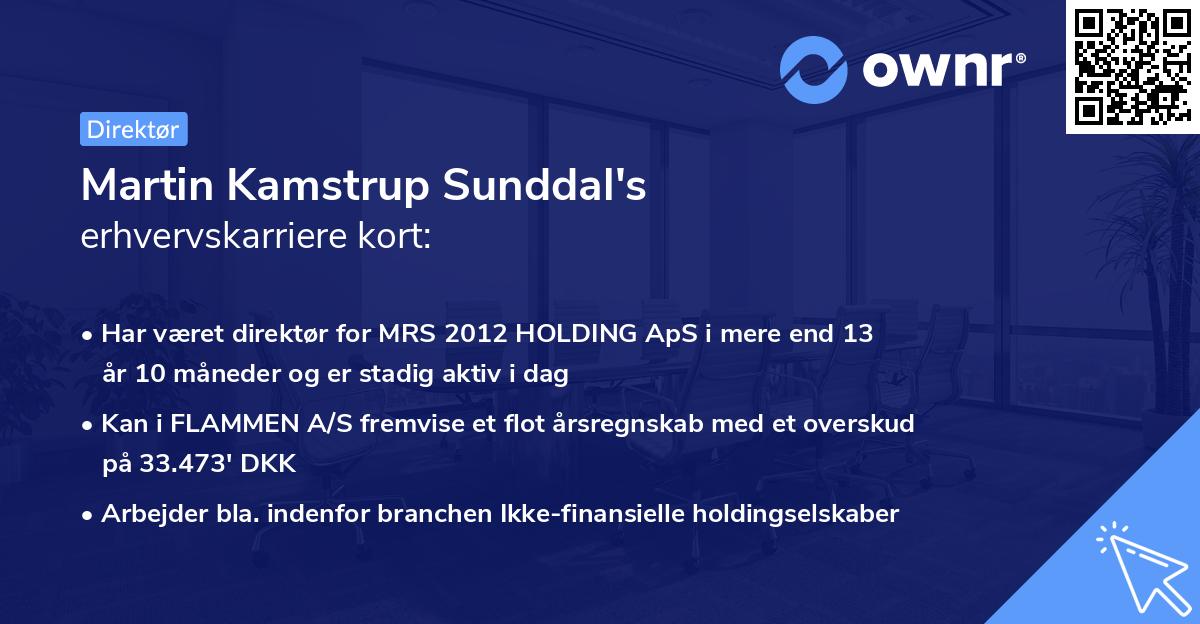 Martin Kamstrup Sunddal's erhvervskarriere kort