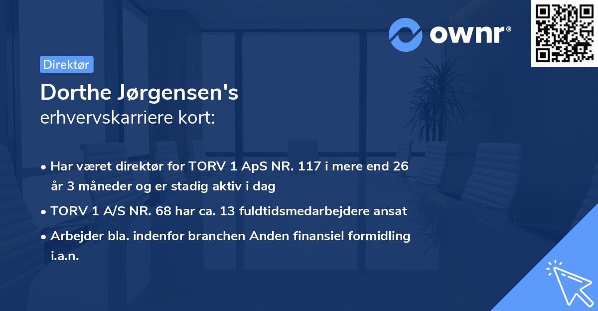 Dorthe Jørgensen's erhvervskarriere kort