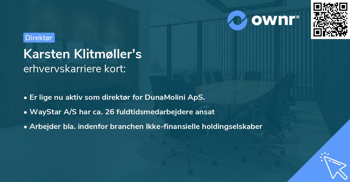 Karsten Klitmøller's erhvervskarriere kort