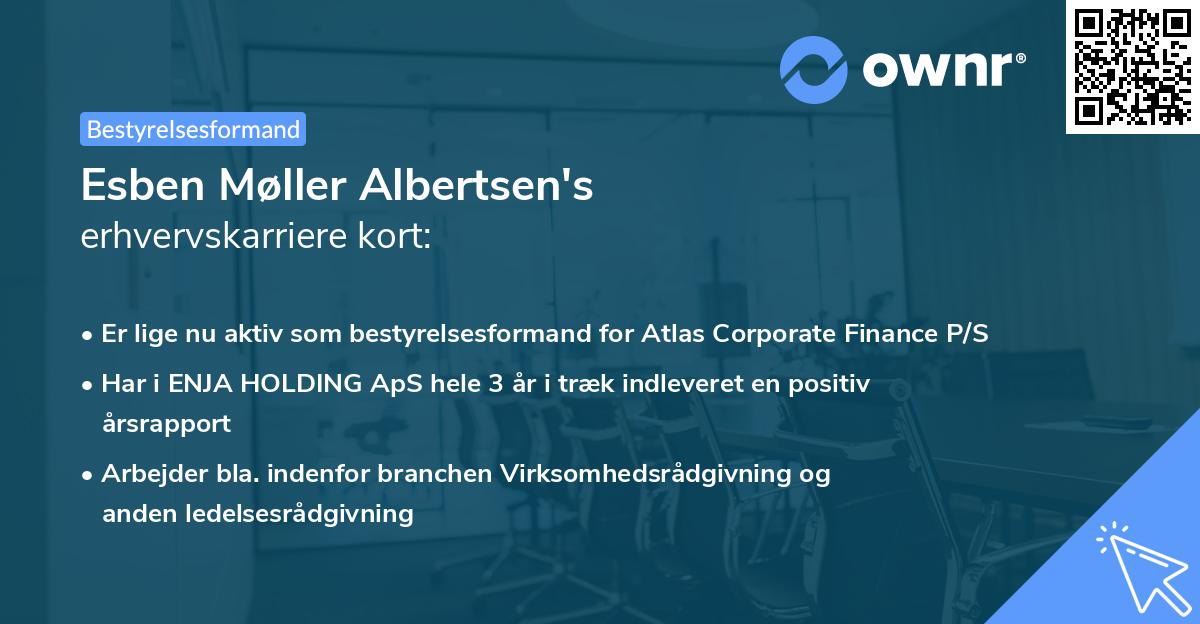 Esben Møller Albertsen's erhvervskarriere kort