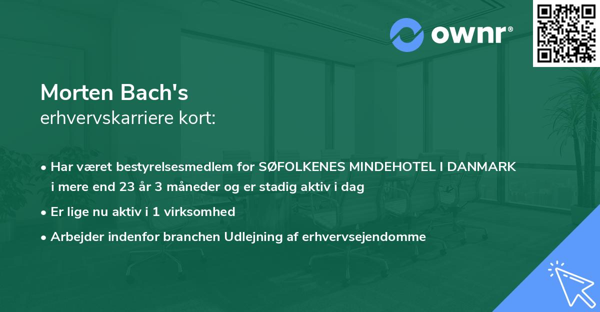 Morten Bach's erhvervskarriere kort