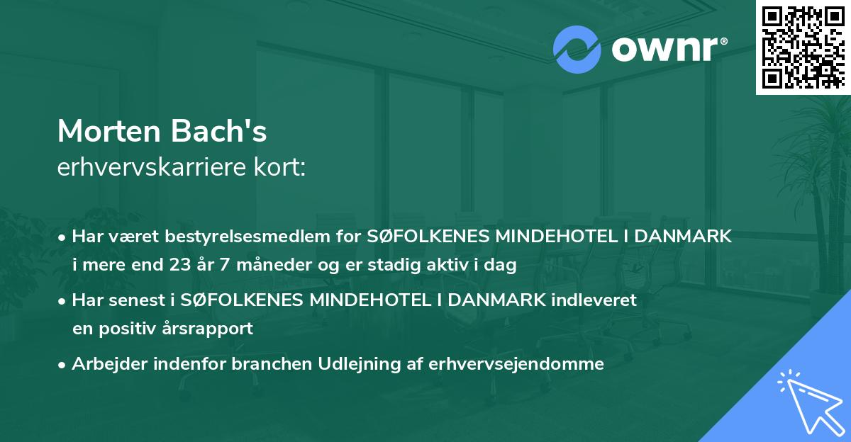 Morten Bach's erhvervskarriere kort