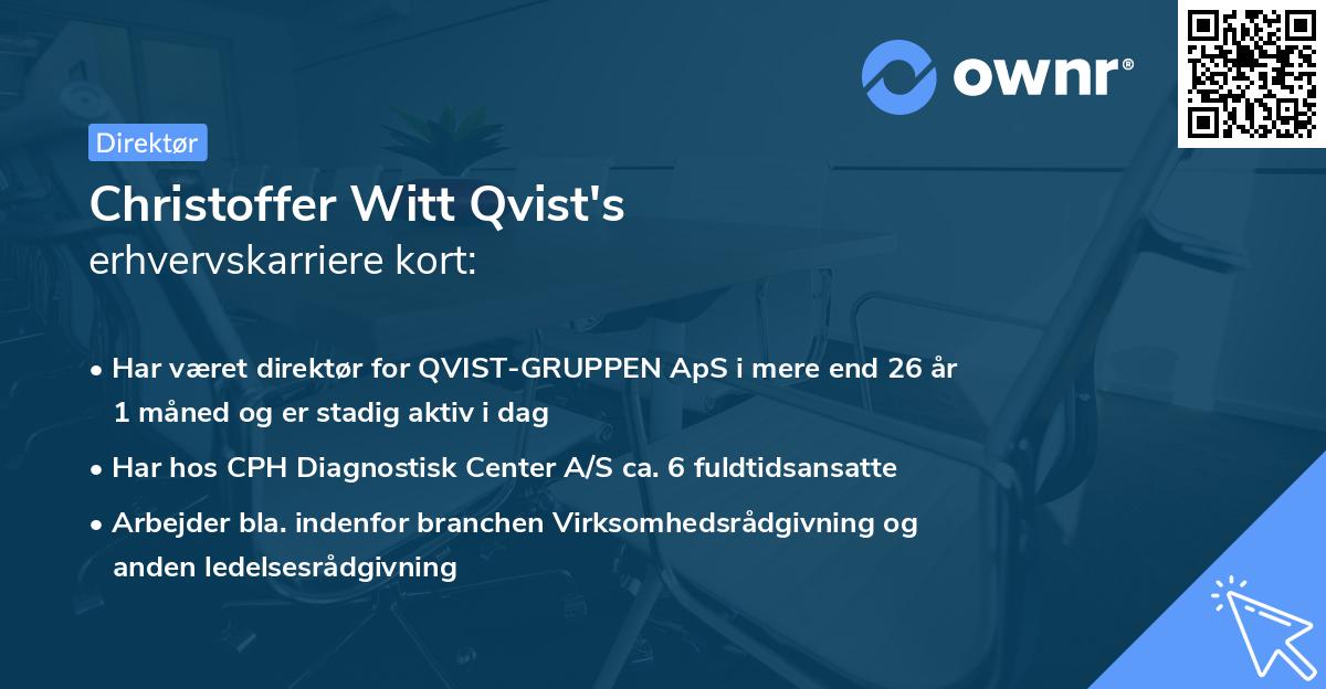 Christoffer Witt Qvist's erhvervskarriere kort