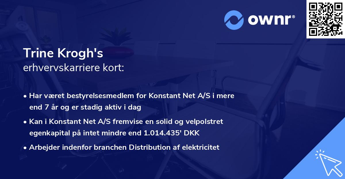 Trine Krogh's erhvervskarriere kort