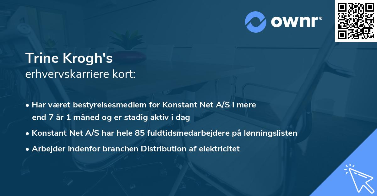 Trine Krogh's erhvervskarriere kort