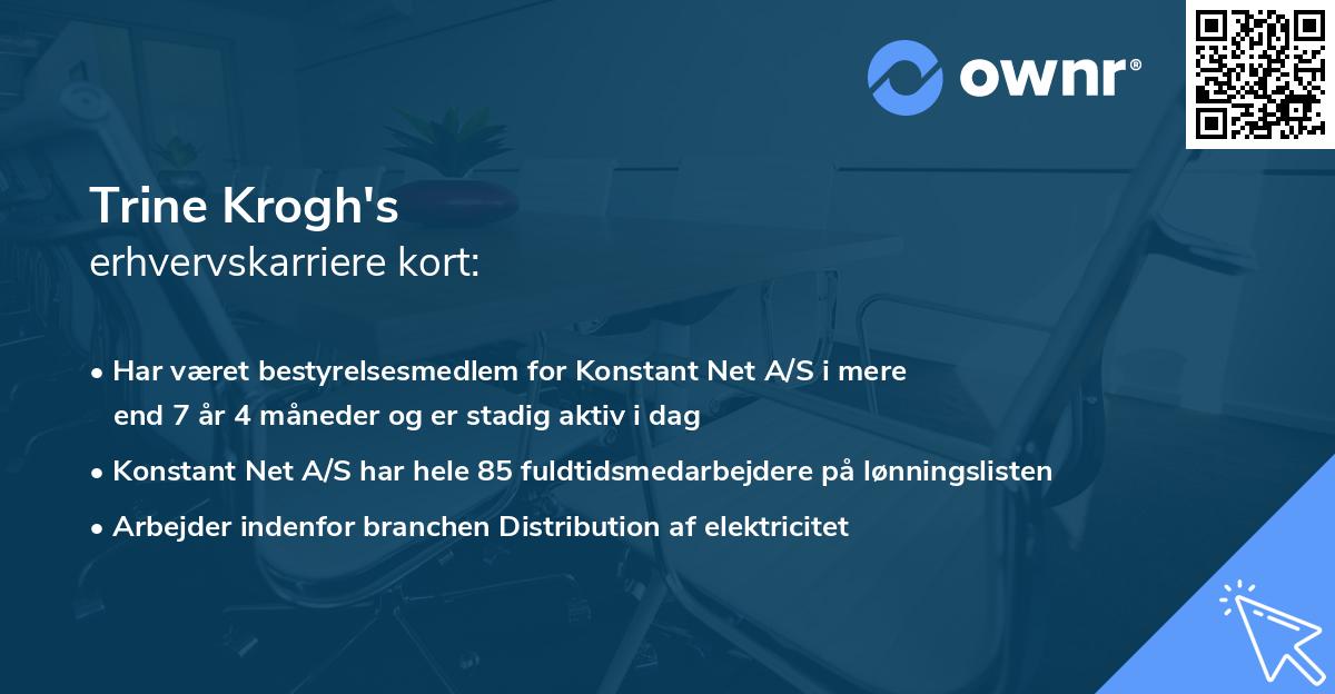 Trine Krogh's erhvervskarriere kort