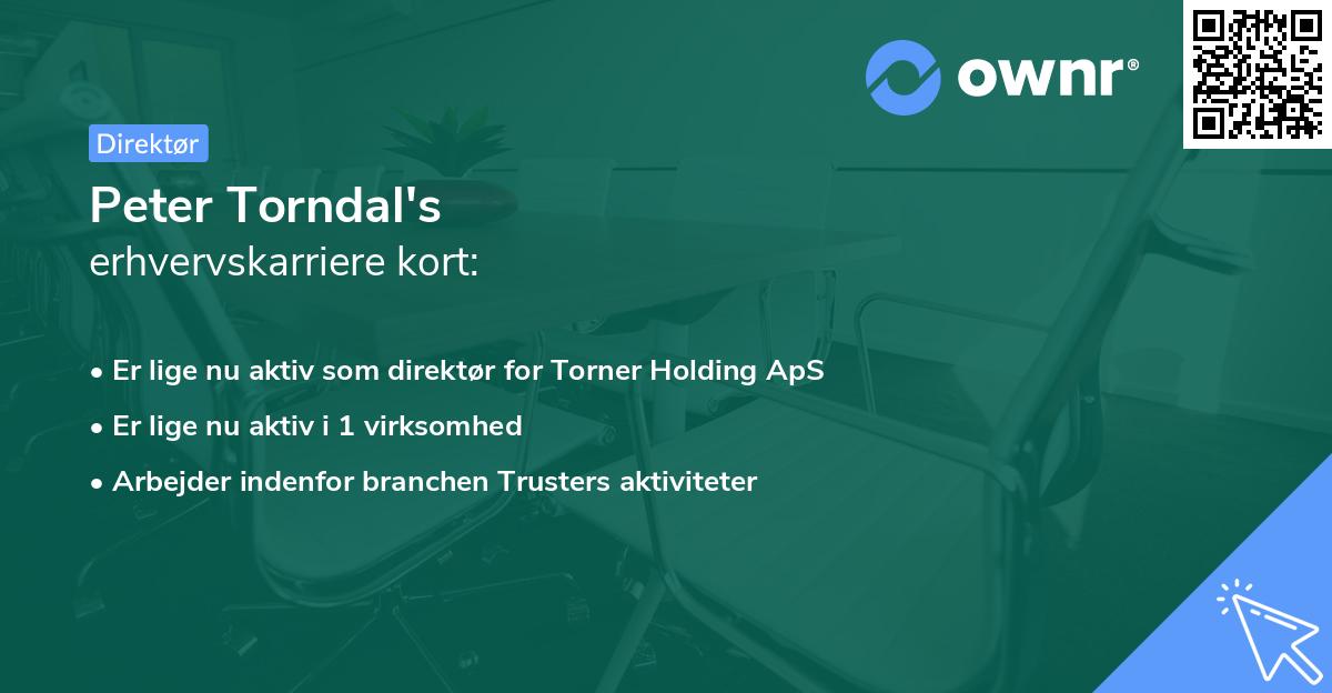 Peter Torndal's erhvervskarriere kort