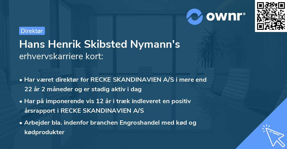 Hans Henrik Skibsted Nymann's erhvervskarriere kort
