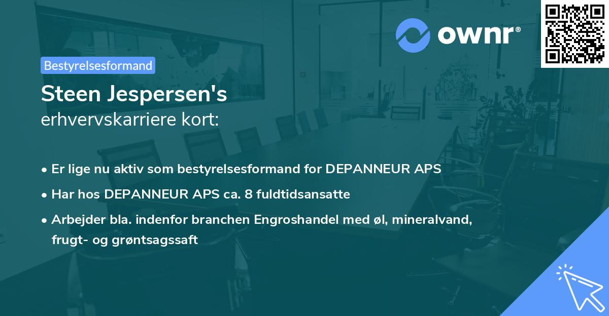 Steen Jespersen's erhvervskarriere kort