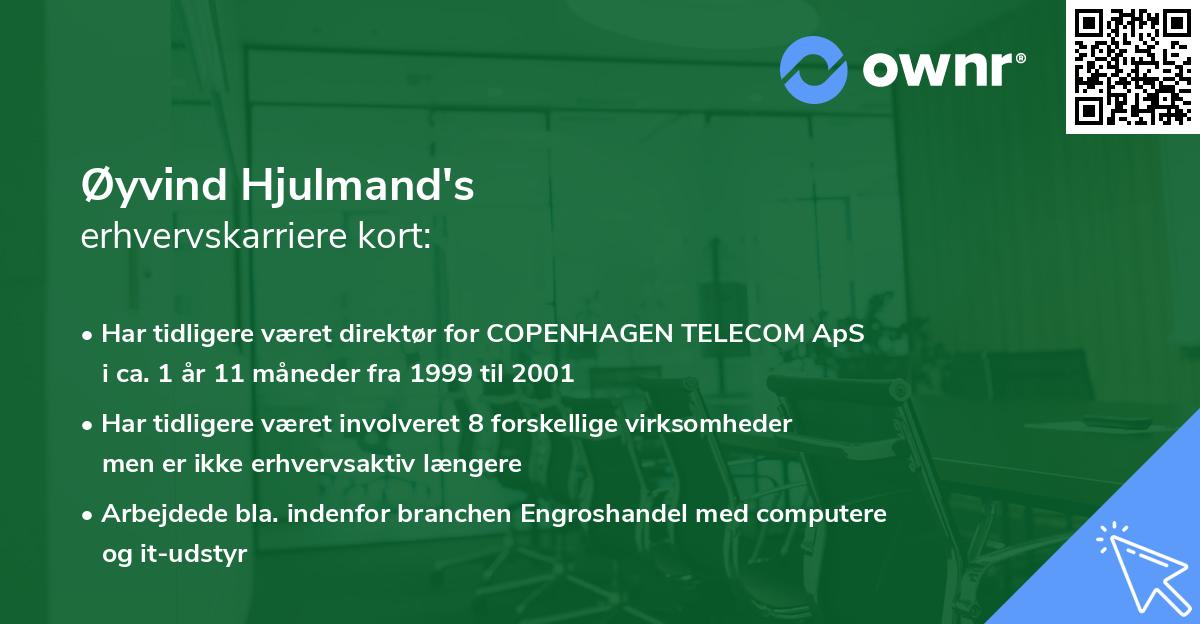 Øyvind Hjulmand's erhvervskarriere kort