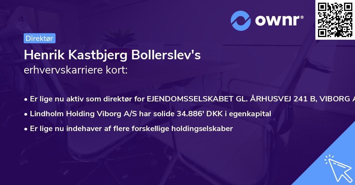 Henrik Kastbjerg Bollerslev's erhvervskarriere kort