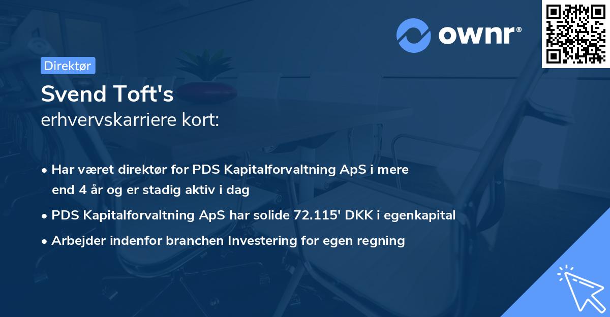 Svend Toft's erhvervskarriere kort