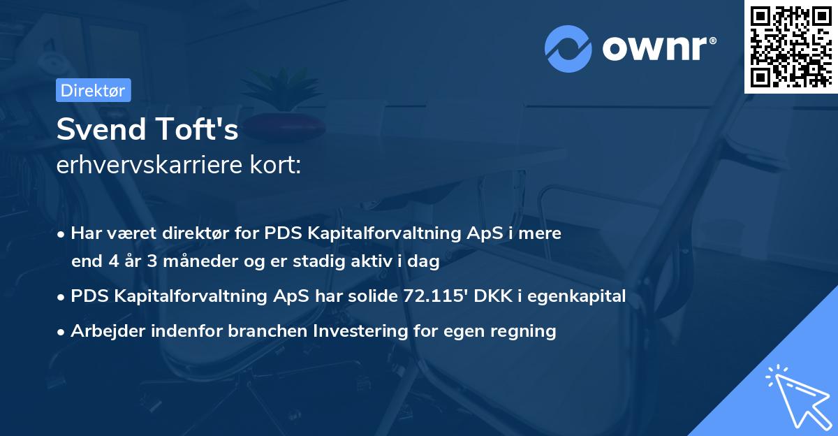Svend Toft's erhvervskarriere kort