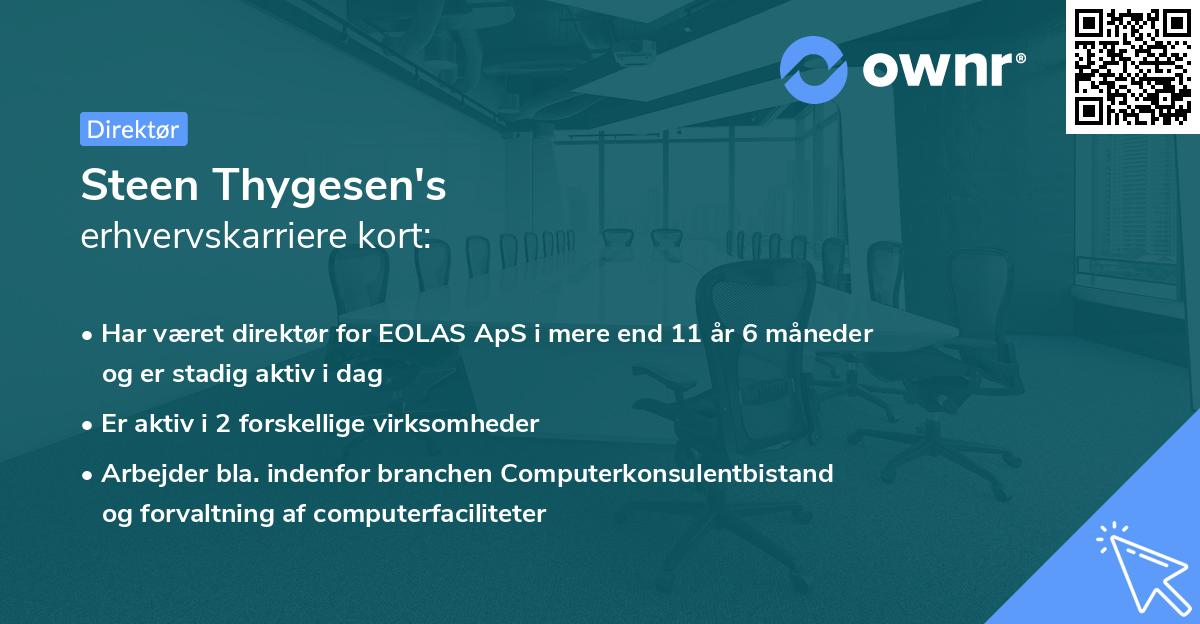 Steen Thygesen's erhvervskarriere kort