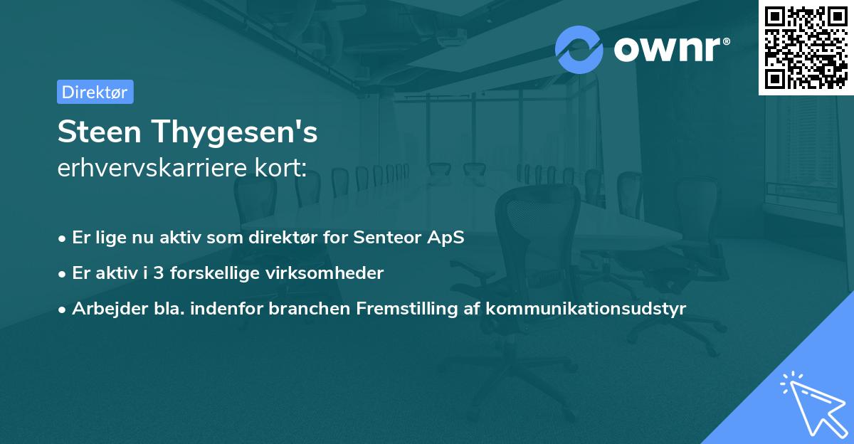 Steen Thygesen's erhvervskarriere kort