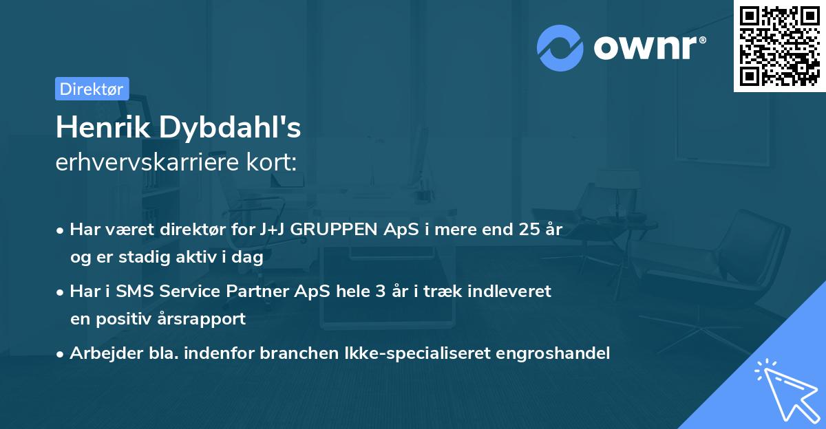 Henrik Dybdahl's erhvervskarriere kort
