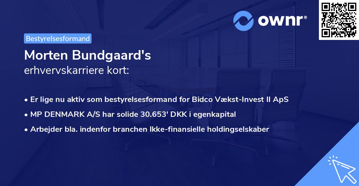 Morten Bundgaard's erhvervskarriere kort