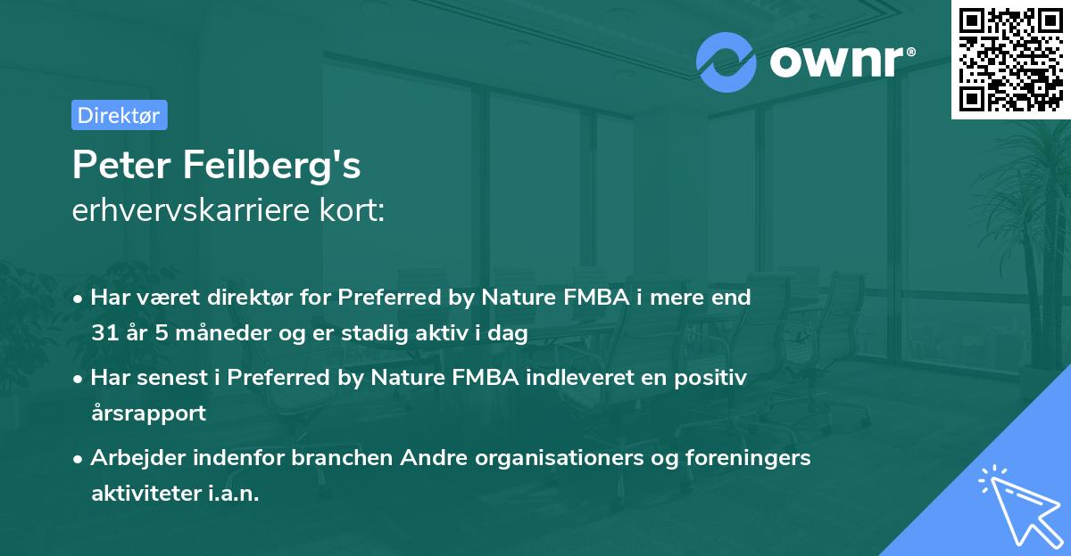 Peter Feilberg's erhvervskarriere kort