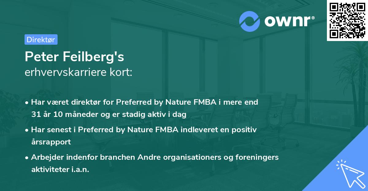 Peter Feilberg's erhvervskarriere kort