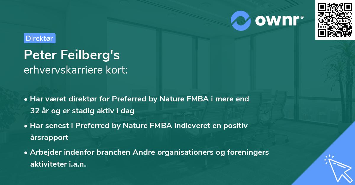 Peter Feilberg's erhvervskarriere kort