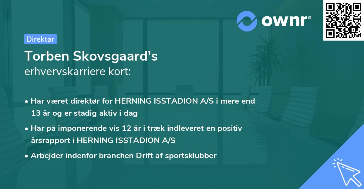 Torben Skovsgaard's erhvervskarriere kort