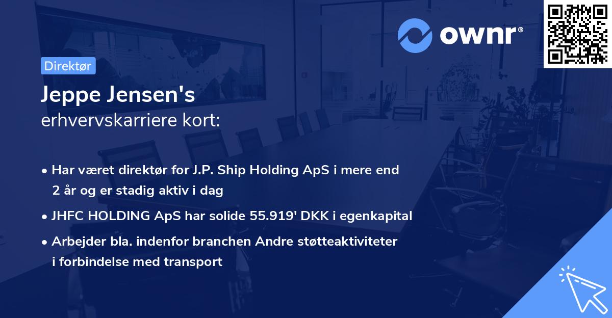 Jeppe Jensen's erhvervskarriere kort