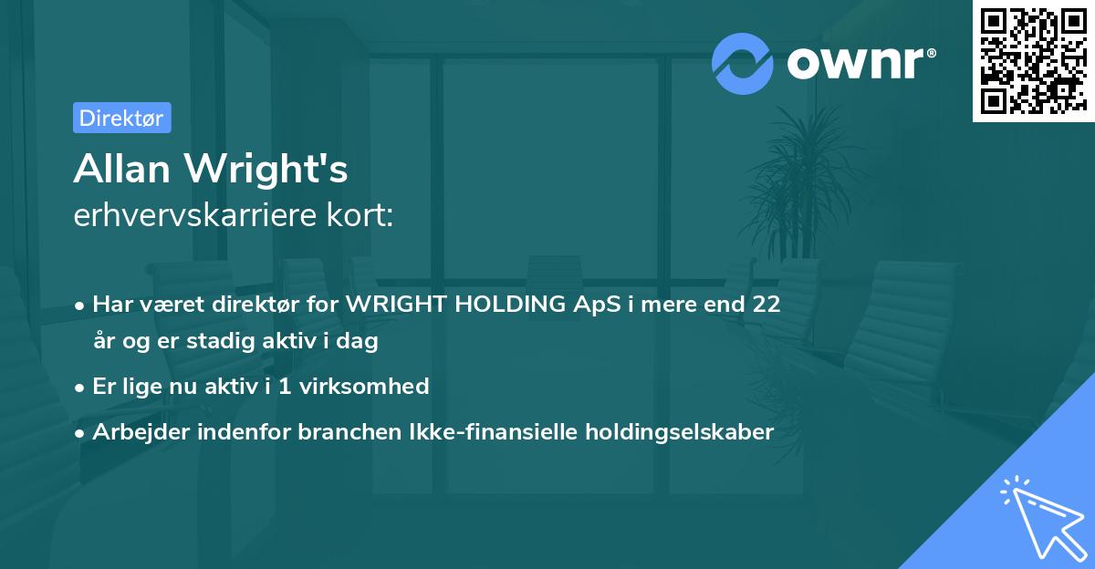 Allan Wright's erhvervskarriere kort