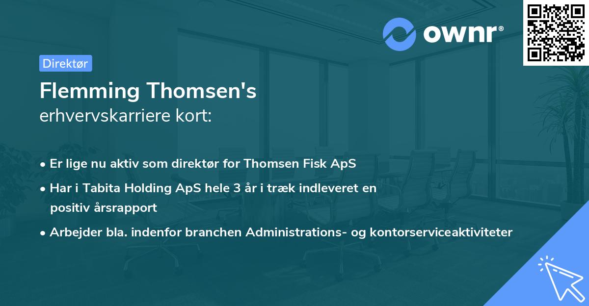 Flemming Thomsen's erhvervskarriere kort