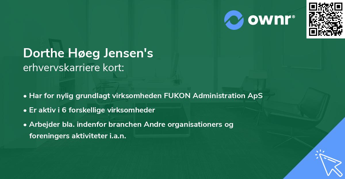 Dorthe Høeg Jensen's erhvervskarriere kort
