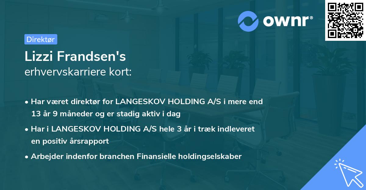 Lizzi Frandsen's erhvervskarriere kort