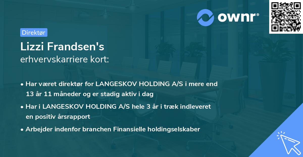 Lizzi Frandsen's erhvervskarriere kort