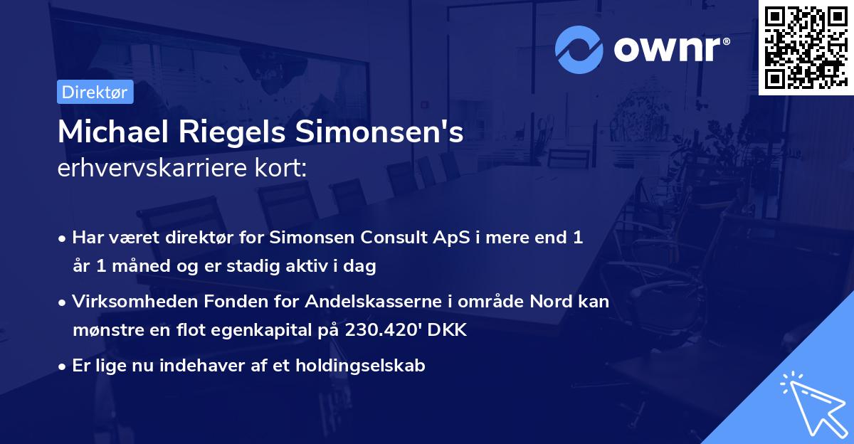 Michael Riegels Simonsen's erhvervskarriere kort