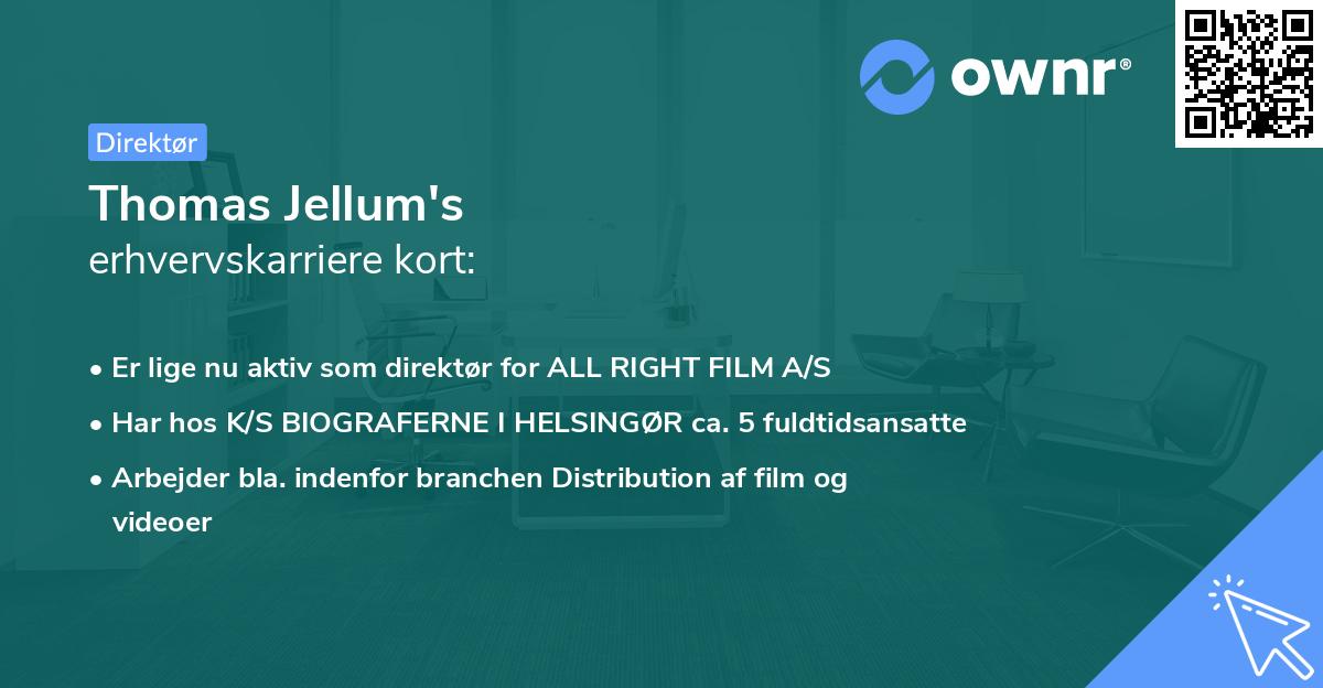 Thomas Jellum's erhvervskarriere kort