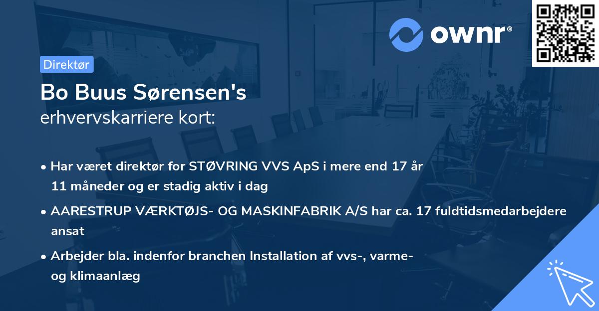 Bo Buus Sørensen's erhvervskarriere kort