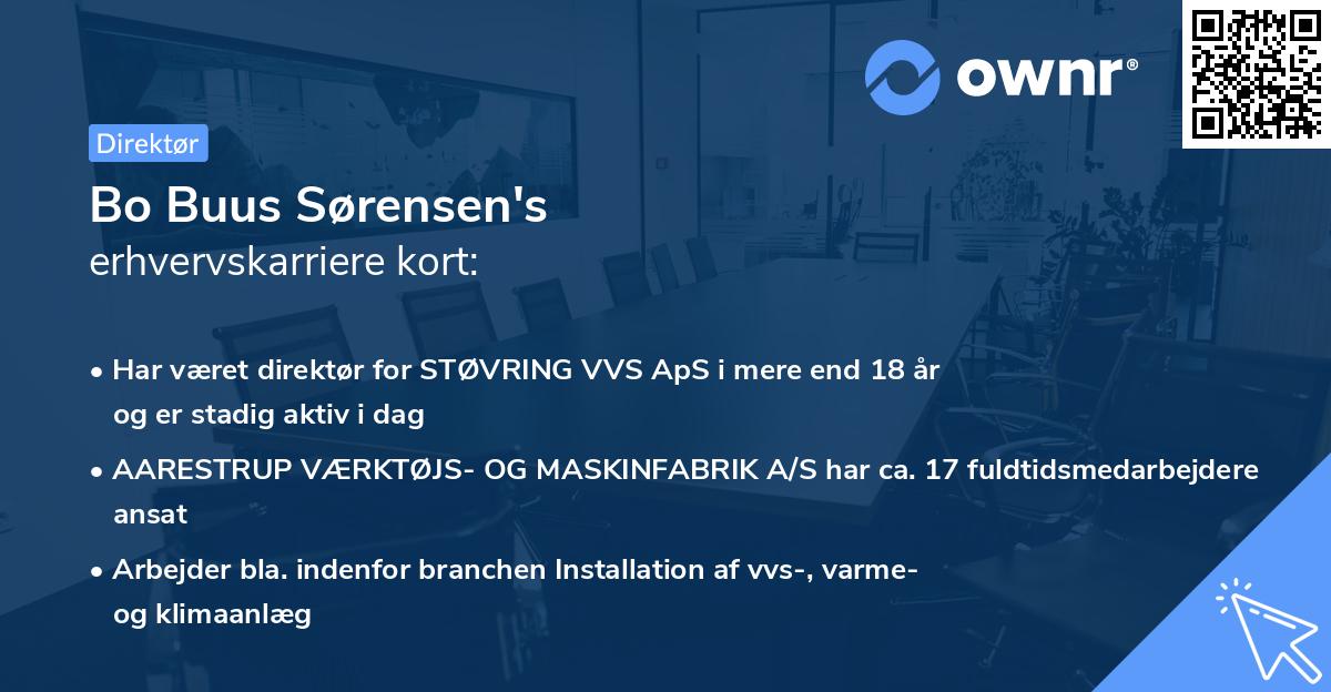 Bo Buus Sørensen's erhvervskarriere kort
