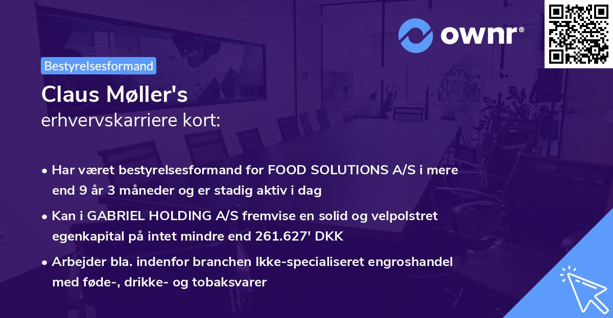 Claus Møller's erhvervskarriere kort