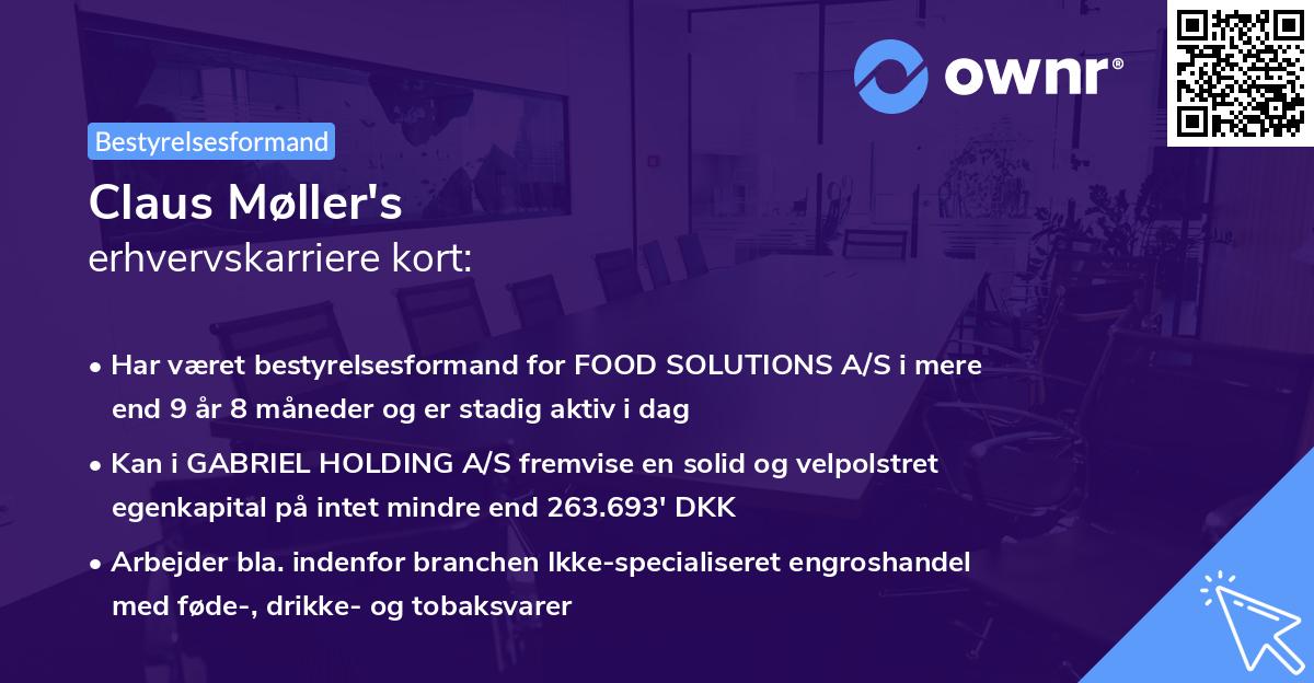 Claus Møller's erhvervskarriere kort