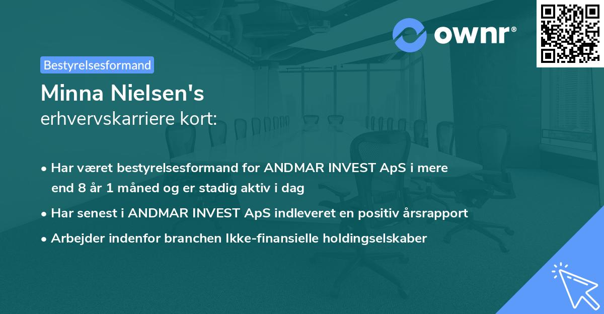 Minna Nielsen's erhvervskarriere kort