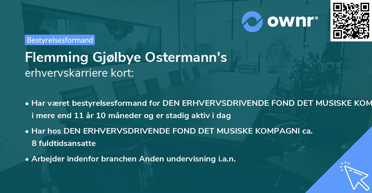 Flemming Gjølbye Ostermann's erhvervskarriere kort