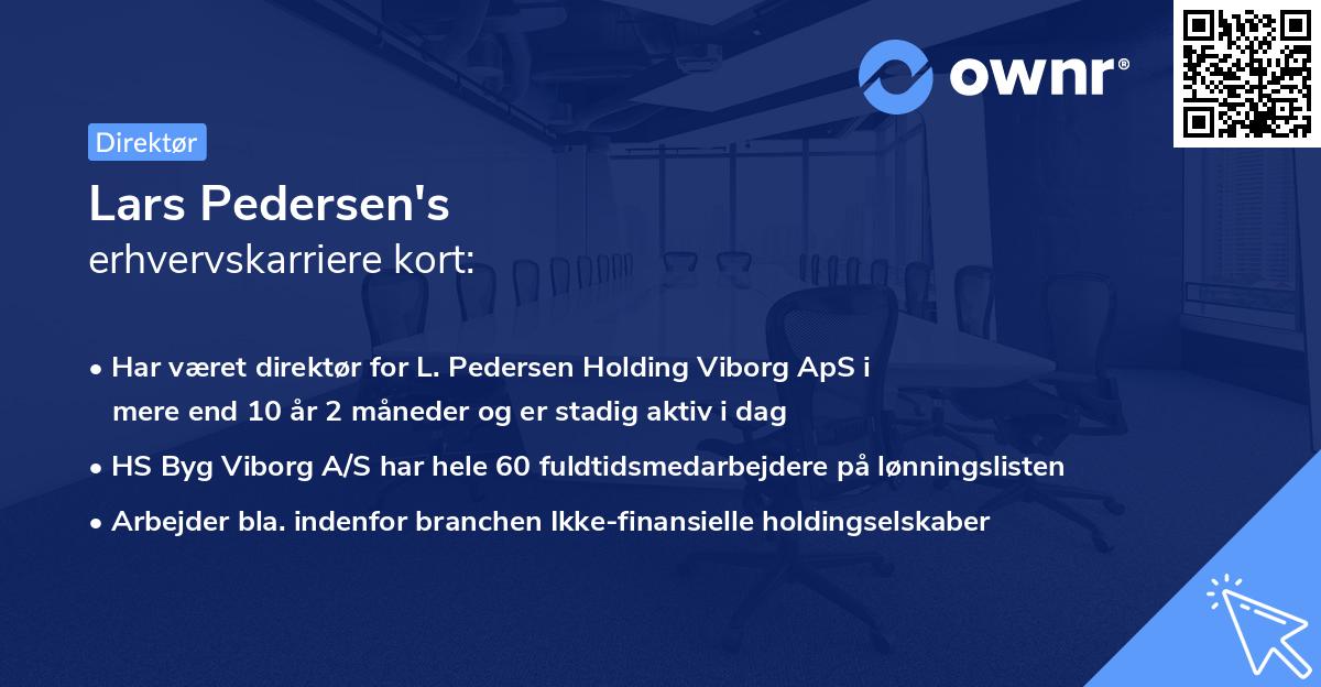 Lars Pedersen's erhvervskarriere kort