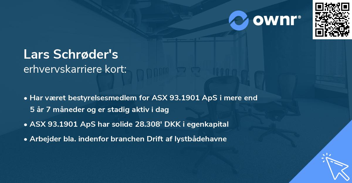 Lars Schrøder's erhvervskarriere kort