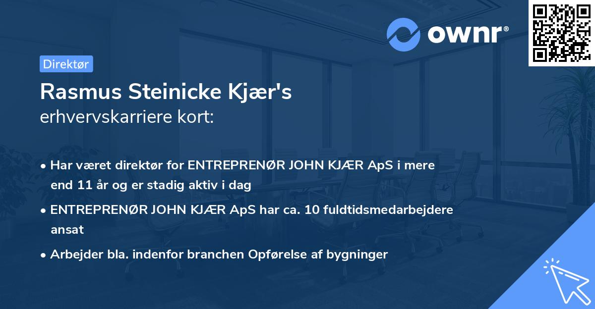 Rasmus Steinicke Kjær's erhvervskarriere kort