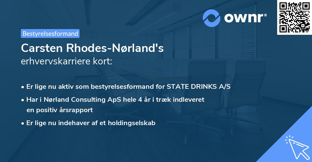Carsten Rhodes-Nørland's erhvervskarriere kort