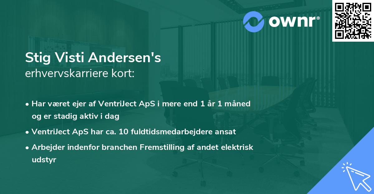Stig Visti Andersen's erhvervskarriere kort