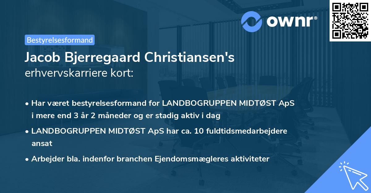 Jacob Bjerregaard Christiansen's erhvervskarriere kort