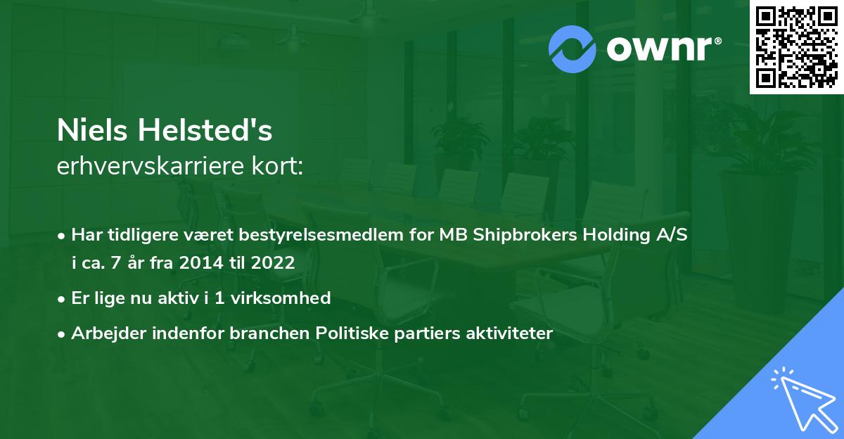 Niels Helsted's erhvervskarriere kort