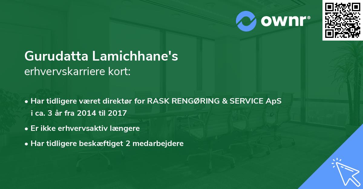Gurudatta Lamichhane's erhvervskarriere kort