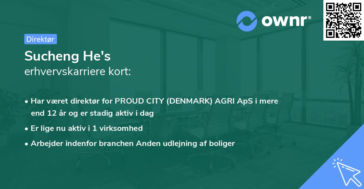 Sucheng He's erhvervskarriere kort