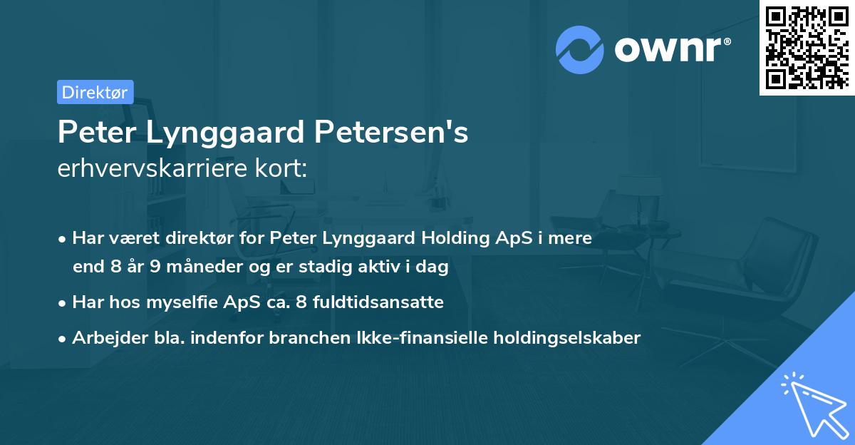 Peter Lynggaard Petersen's erhvervskarriere kort