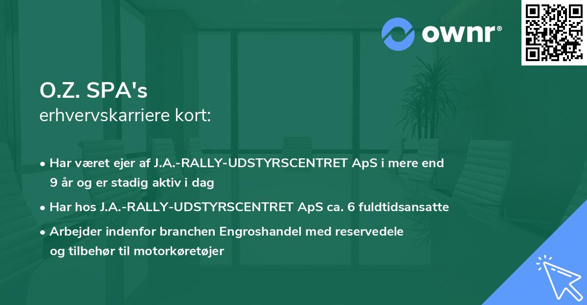 O.Z. SPA's erhvervskarriere kort